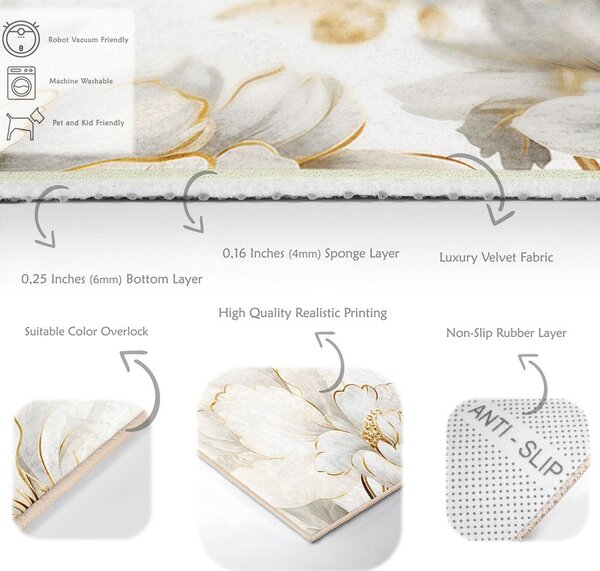 Krémszínű mosható futószőnyeg 80x200 cm Soft and Gentle – Mila Home