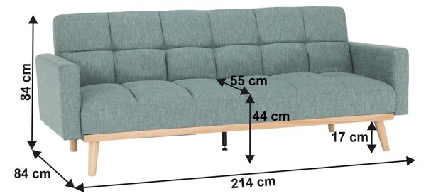 KONDELA Kanapé ágyfunkcióval, mentol, MAVERA