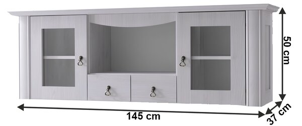 KONDELA Függő szekrény DA16, sosna fehér, VILAR