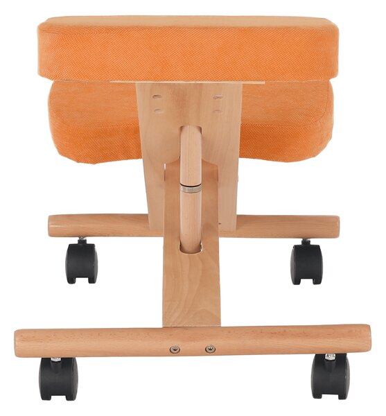 KONDELA Ergonomikus térdelőszék, narancs/bükkfa, FLONET