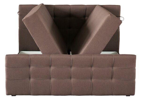 KONDELA Boxspring ágy, 180x200, barna, BEST