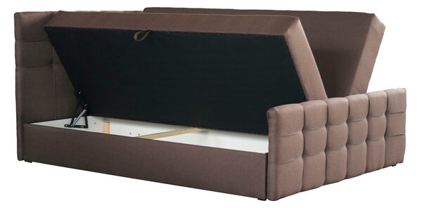 KONDELA Boxspring ágy, 180x200, barna, BEST