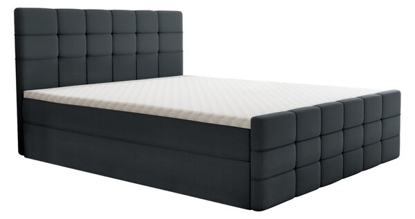 KONDELA Boxspring ágy, 140x200, szürke, BEST