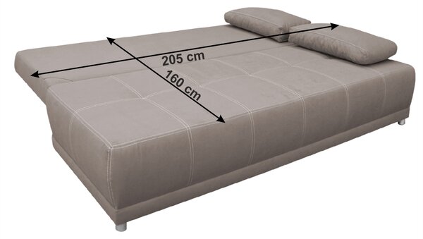 KONDELA Kanapé, szövet Soro szürkésbézs Taupe/21 krém színű, RASTY