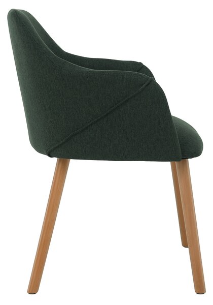 KONDELA Design szék, zöld/bükk, PETRUS