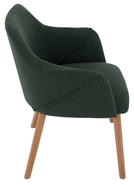 KONDELA Design szék, zöld/bükk, PETRUS