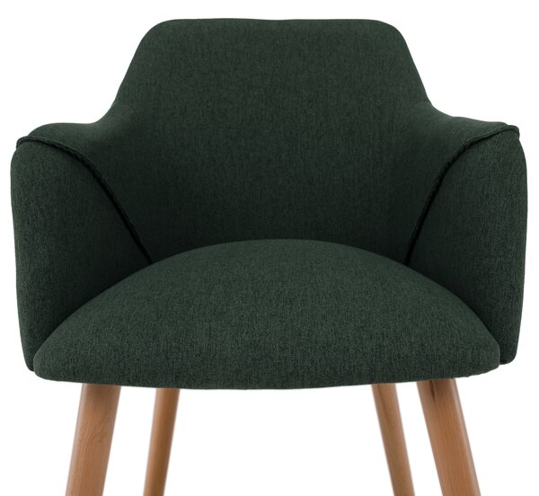 KONDELA Design szék, zöld/bükk, PETRUS