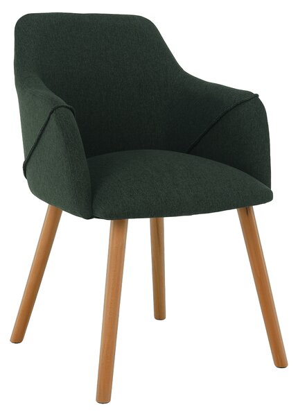 KONDELA Design szék, zöld/bükk, PETRUS