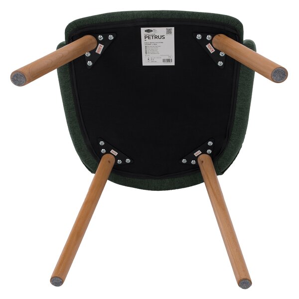 KONDELA Design szék, zöld/bükk, PETRUS