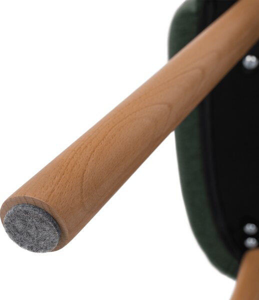 KONDELA Design szék, zöld/bükk, PETRUS