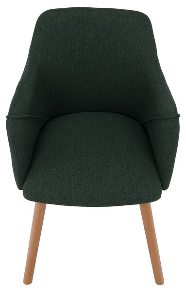 KONDELA Design szék, zöld/bükk, PETRUS