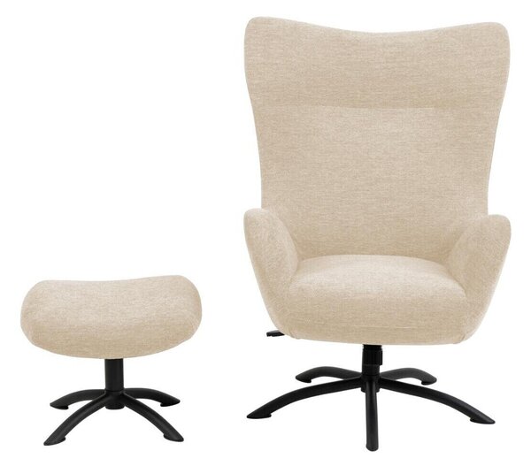 Fotel Norsica 490, Kárpit, 105x76x86cm, Krém, Fekete