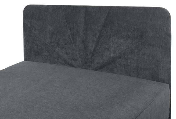 KONDELA Boxspring ágy, egyszemélyes, szürke, 90x200, univerzális, SUPA