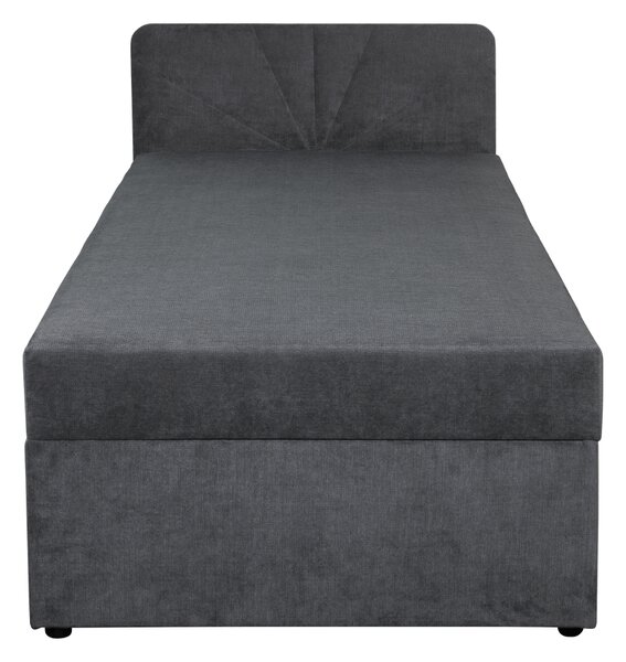 KONDELA Boxspring ágy, egyszemélyes, szürke, 90x200, univerzális, SUPA