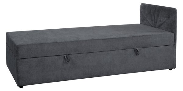 KONDELA Boxspring ágy, egyszemélyes, szürke, 90x200, univerzális, SUPA
