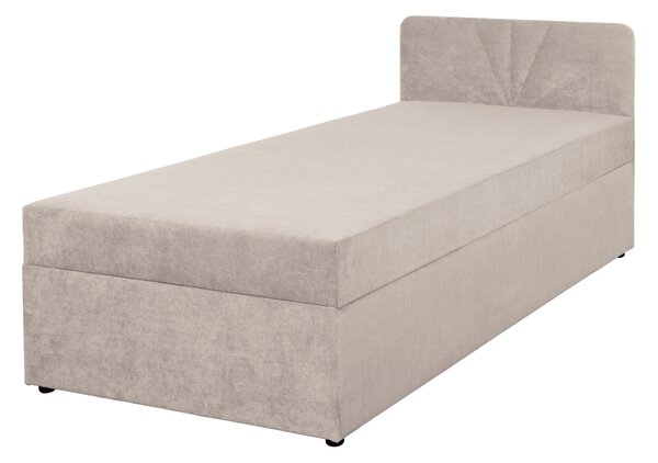 KONDELA Boxspring ágy, egyszemélyes, bézs, 90x200, univerzális, SUPA
