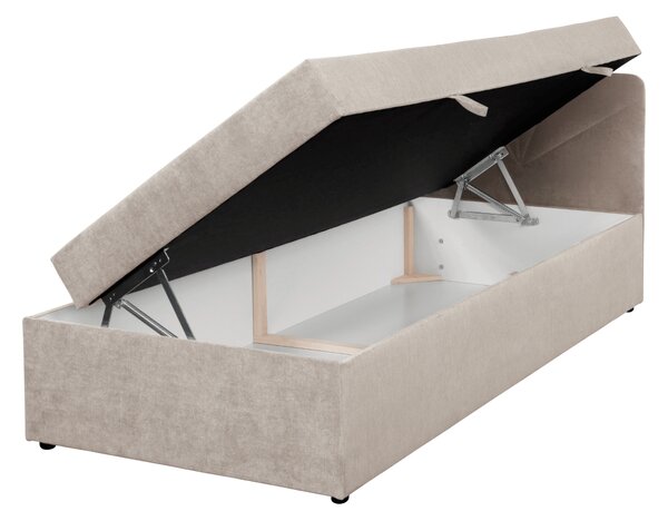 KONDELA Boxspring ágy, egyszemélyes, bézs, 90x200, univerzális, SUPA