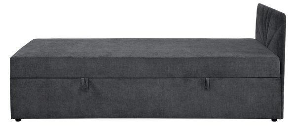 KONDELA Boxspring ágy, egyszemélyes, szürke, 90x200, univerzális, SUPA