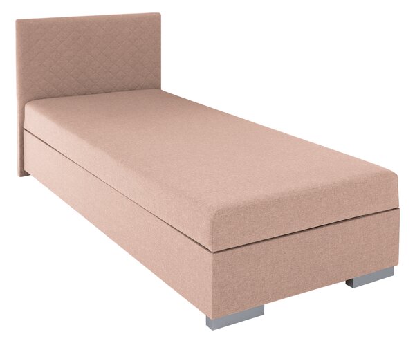 KONDELA Boxspring ágy, egyszemélyes, rózsaszín, 90x200, univerzális, ADARA
