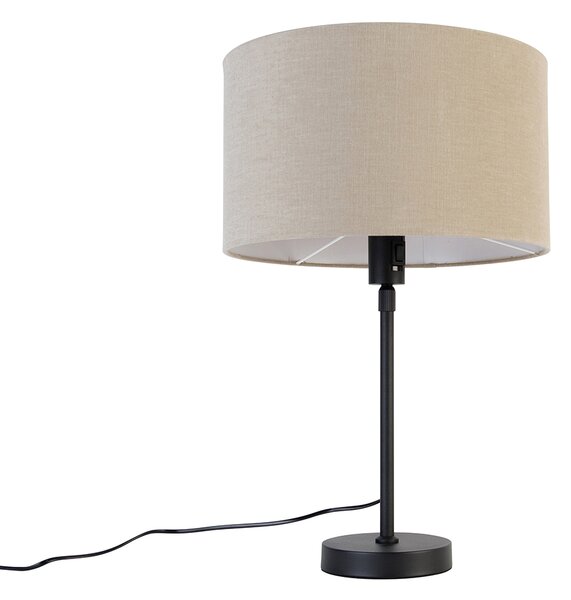 Asztali lámpa fekete állítható ernyővel világosbarna 35 cm - Parte