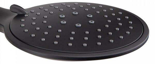 Erga Wemi, 3 funkciós kézi zuhany 150 cm-es tömlővel, 12,5 × 14 cm, matt fekete, ERG-YKA-BP.WEMI-BLK