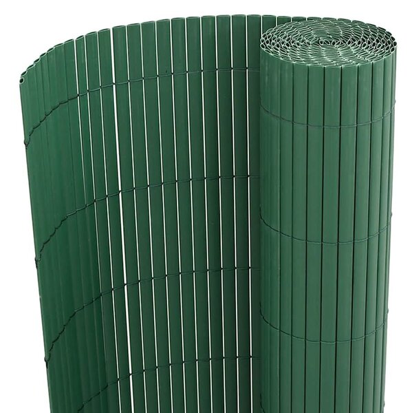 VidaXL kétoldalas zöld kerti kerítés 1,8 x 5 m PVC