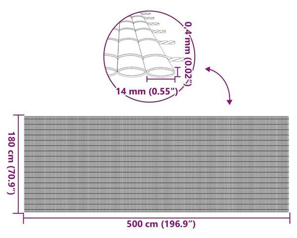 VidaXL kétoldalas zöld kerti kerítés 1,8 x 5 m PVC