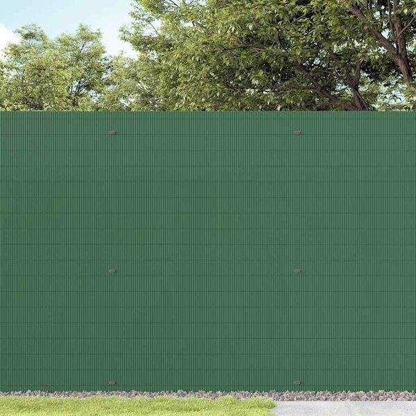 VidaXL kétoldalas zöld kerti kerítés 1,8 x 5 m PVC