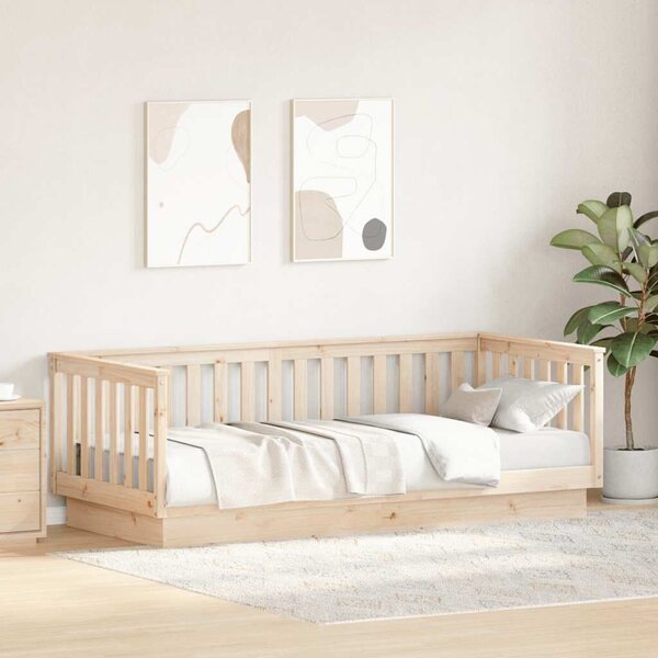 VidaXL tömör fenyőfa heverő matrac nélkül 90 x 200 cm