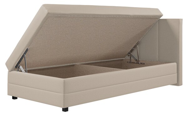 KONDELA Boxspring ágy, egyszemélyes, bézs, 110x200, univerzális, ALEXA