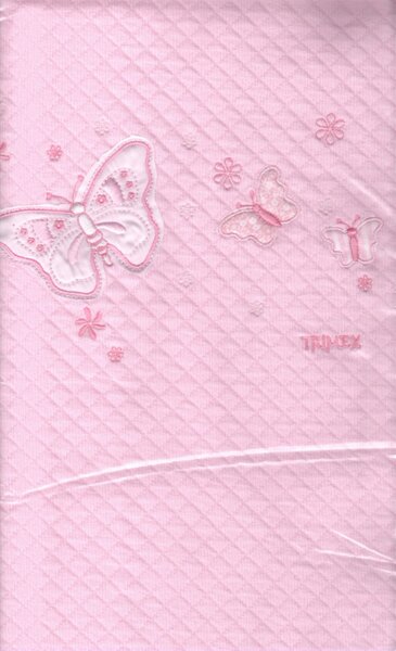 Trimex pamut babapléd - rózsaszín pillangók