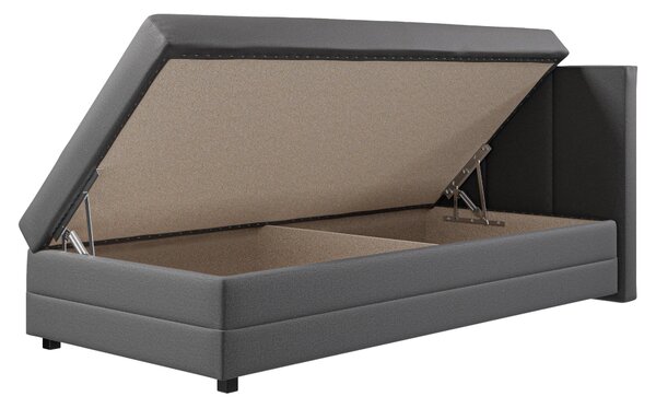 KONDELA Boxspring ágy, egyszemélyes, szürke, 110x200, univerzális, ALEXA