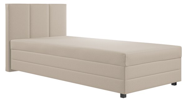 KONDELA Boxspring ágy, egyszemélyes, bézs, 110x200, univerzális, ALEXA