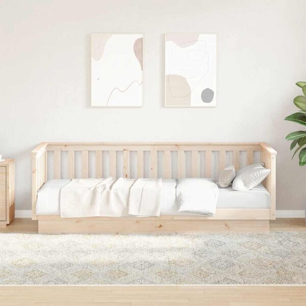 VidaXL tömör fenyőfa heverő matrac nélkül 90 x 200 cm