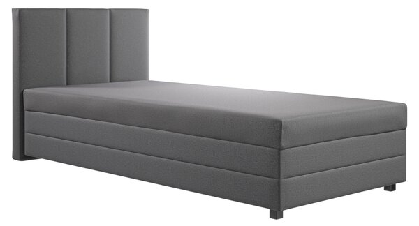 KONDELA Boxspring ágy, egyszemélyes, szürke, 110x200, univerzális, ALEXA