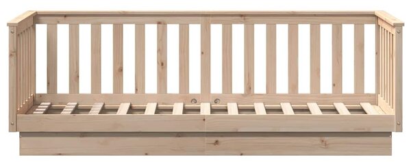 VidaXL tömör fenyőfa heverő matrac nélkül 90 x 200 cm