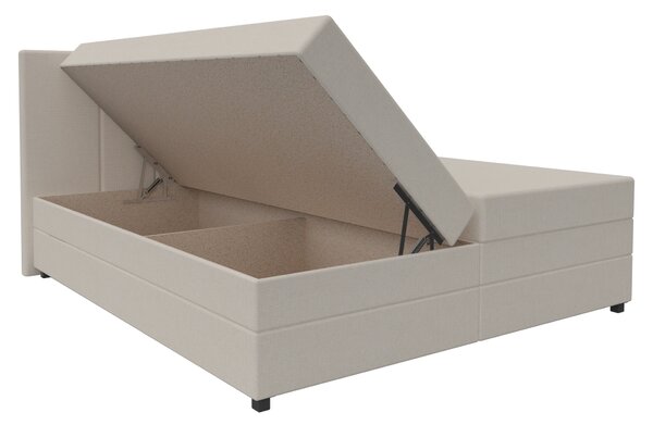 KONDELA Boxspring ágy, bézs, 180x200, ALEXA
