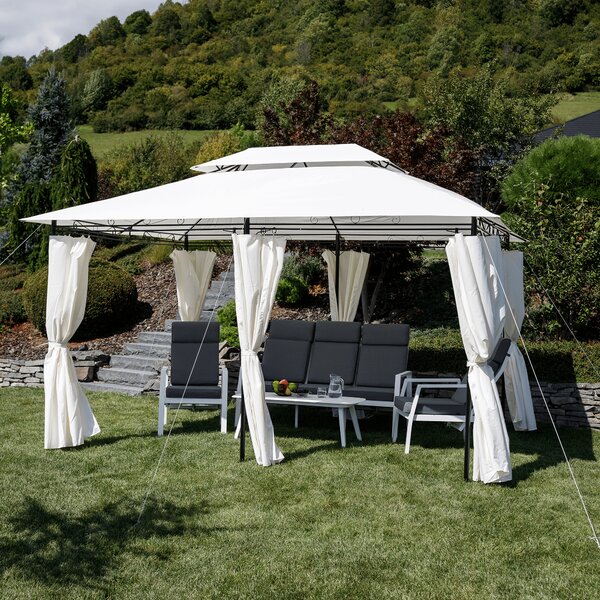 KONDELA Kerti pavilon 3x4 m, bézs, TABARI