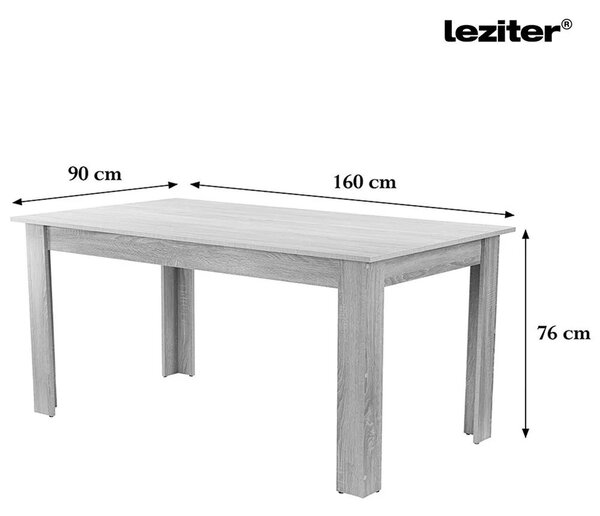 Lola 6+1 étkező garnitúra fekete-fehér