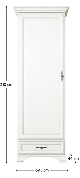 KONDELA Polcállvány, alpesi fehér, KENTAK REG1D1S