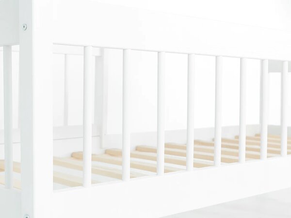 Wilsondo LESZANKA gyerek fa montessori ágy ágyneműtartóval 80x180 - fehér