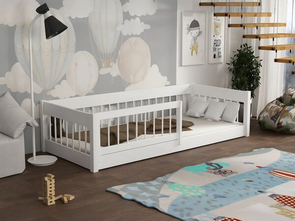 LESZANKA gyerek montessori ágy 90x200 - fehér