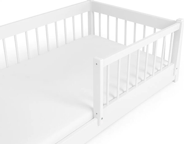 LESZANKA gyerek montessori ágy 90x200 - fehér
