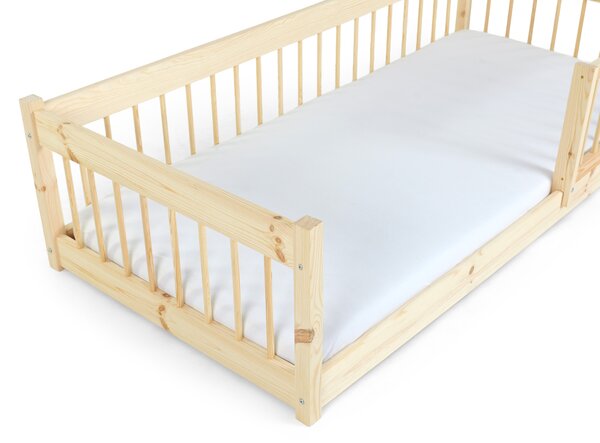 Wilsondo LESZANKA gyerek fa montessori ágy 80x180 - natúr borovi