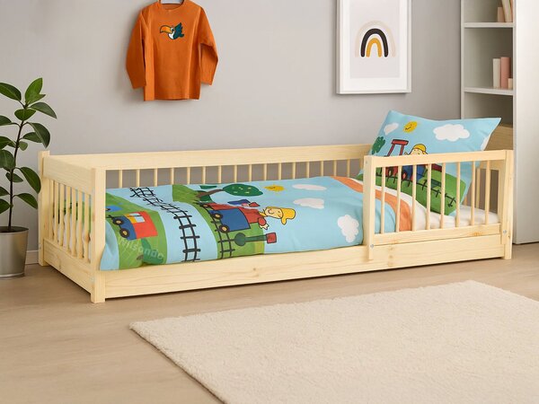 Wilsondo LESZANKA gyerek fa montessori ágy 80x180 - natúr borovi