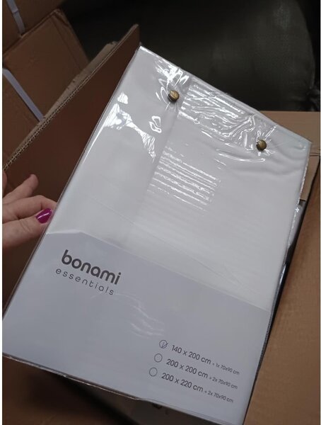 Fehér kétszemélyes mikroszatén ágyneműhuzat 200x200 cm Basic – Bonami Essentials