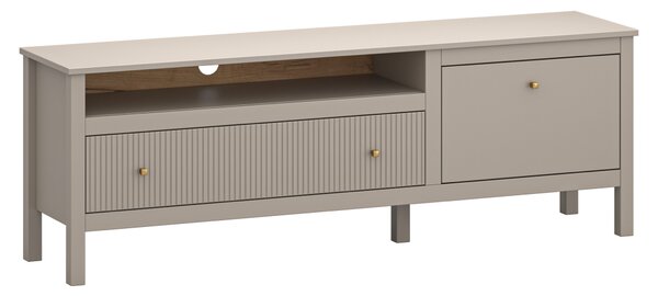 KONDELA TV-asztal, szürkésbarna Taupe/craft arany tölgy, KLIO 1D1S/160