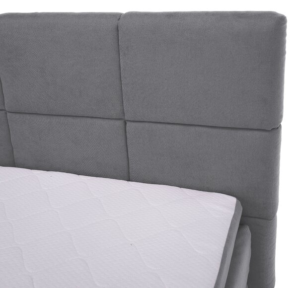 KONDELA Boxspring ágy, 180x200, szürke, APRIL