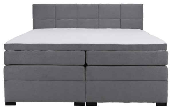 KONDELA Boxspring ágy, 180x200, szürke, APRIL