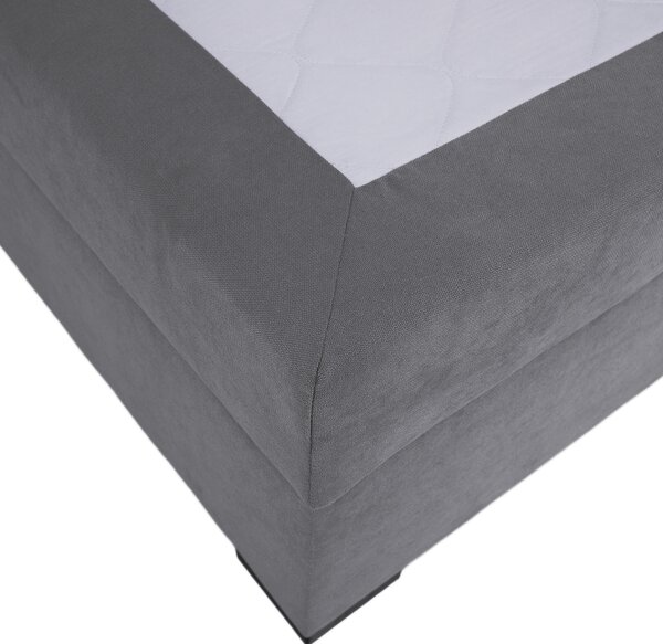 KONDELA Boxspring ágy, 180x200, szürke, APRIL